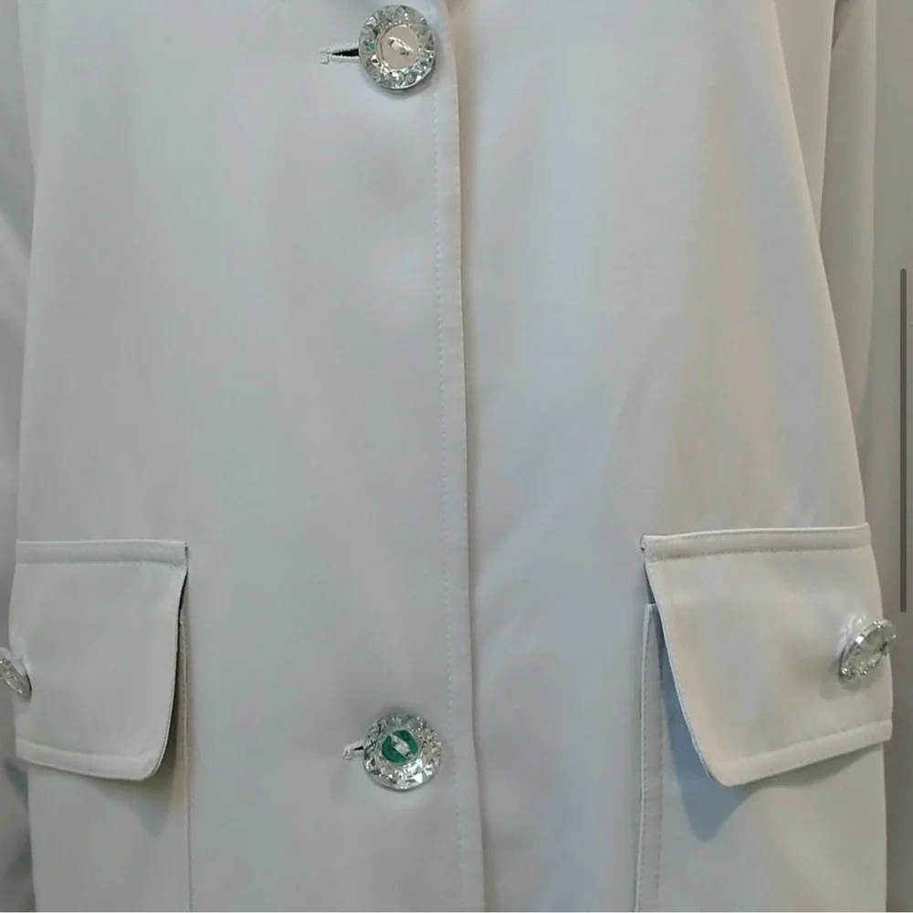 Reflections by SPIEGEL pale blue coat Women’s size medium chic layered look M - Picture 7 of 16